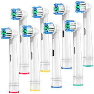 Replacement Toothbrush Heads Compatible with Oral B Braun,8 Pack Professional Electric Brush Heads for Oral B Replacement Heads Refill Pro 500/1000/1500/3000/3757/5000/7000/7500/8000 (White)