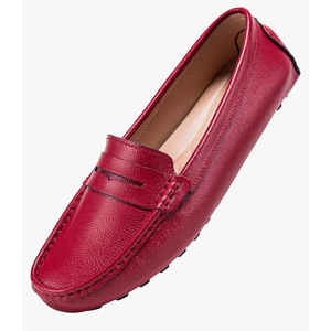 BEAUSEEN Women's Genuine Leather Penny Loafers Classic Driving Moccasins Casual Slip On Comfort Women Loafer Shoes 7