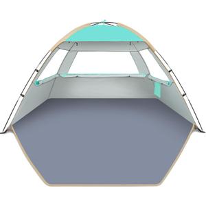 Gorich Beach Tent Sun Shelter for 3 Person with UPF 50＋ UV Protection, Lightweight & Easy Setup Beach Shade Canopy, Portable Beach Shade Tent Beach Cabana, Size: 3 Person