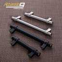 Alzassbg 10 Pack Cabinet Handles Brushed Satin Nickel, 3 Inch(76mm) Hole Centers Cabinet Pulls Straight Bar Kitchen Hardware Drawer Dresser Handle Pull AL3081SN