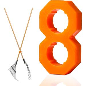 RakeMate Garden Tools for Garden Rake | Aviation Grade Urethane | Leaf Rakes Gadget for Senior to Avoid Back Strain | Smart Designed Hand Rake Gardening Hand Tool Attachment for Raking by RakeM8