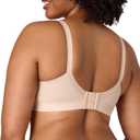 Playtex Women's Wireless Bra, Breathable Smoothing Bras for Women, Moisture-Wicking, Adjustable Straps, 42C, Almond