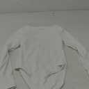REORIA Womens Long Sleeve Bodysuits Fall Basic Round Neck Lightweight Double Lined Layering Slim Body Suit Tops (Small, White)