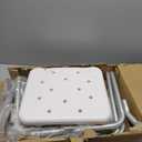 Vaunn Medical Deluxe Spa Shower Chair with Arms and Back, Bath Seat for Seniors, 350 lbs Max Weight, White With Light Gray Arms