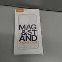 QTlier for iPhone 16 Case, 360 Rotatable Ring Stand, Raised Camera Frame, Shockproof Case Compatible with MagSafe, Case for iPhone 16, Translucent Avocado Green