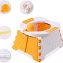 Foldable Travel Potty for Toddlers, Portable Potty Chair with Bag & 30 Pouches - Kids Toilet for Car, Camping, Indoor Outdoor - Splash-Proof Design, Easy Clean Training Seat(Orange)