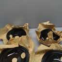 GE Black Stove Drip Pans, 10% Energy Save by Enamel Spraying Prevent Bending and Rust - Include 2 6'' Burner Drip Pans and 2 8'' Drip Bowl