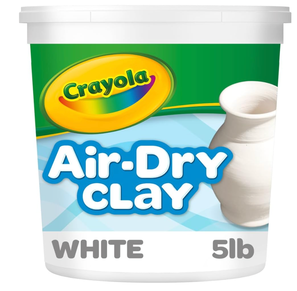 Crayola Air Dry Clay (5lbs), Teacher Supplies, Natural White Modeling Clay for Kids, Sculpting Material, Bulk Craft Supplies for Art Classrooms