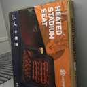 HOPERAN Dual-Sided Heated Stadium Seats for Bleachers with Back Support, 3 Levels Heating Stadium Seating for Bleachers Seat with Backrest, 5 Pockets Portable Stadium Chair for Outdoor (21", Black)