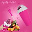 Slushie Maker Cup, DIY Magic Slushy Maker Squeeze Cups, Portable Smoothie Slushy Cup for Juices, Milk and Ice Cream Make, Double Layer Squeeze Slushy Maker Cup, Birthday Gifts for Mom Dad & Friends