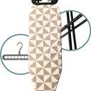Ironing Board with Hanger, Adjustable Height & Safety Stand for Small Spaces