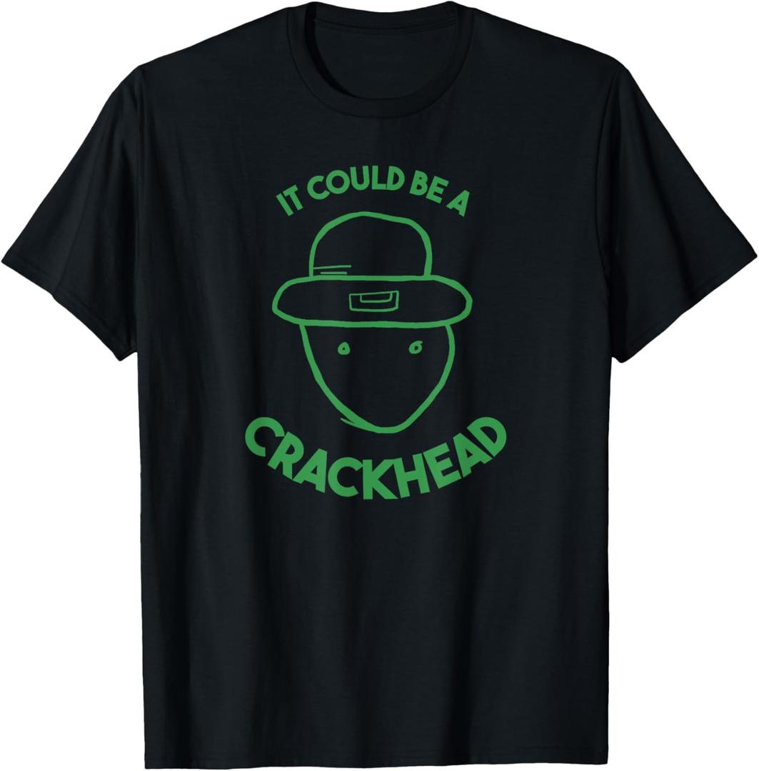 Amateur Leprechaun Sketch - Could Be A Crackhead Paddy's Day T-Shirt (Black,XL)