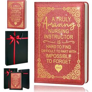 Nurses Week Gifts,A5 Hardcover Leather Journal for Women - 200 Pages Premium Paper Notebook, Nurse Journal Notebook for School, Work (Nurse Red)