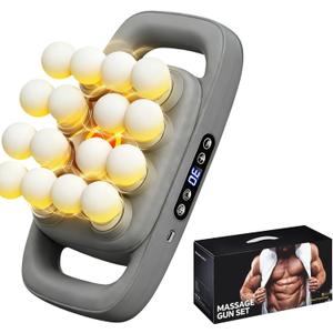 16 Head Massage deep Tissue, Percussion Muscle Massager with 16 Heads, 3 Modes & 30 Intensities,Quiet Handheld Massager for Back Neck Shoulder Legs Muscle Pain Relief