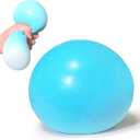 4 Inch Giant Squeeze Stress Balls for Kids and Adults - Jumbo Squishy Dough Ball, Squishy Sensory Toys for Kids Party Favors, Goodie Bag Stuffers, Squeeze Stress Toys for Anxiety Relief (Blue)
