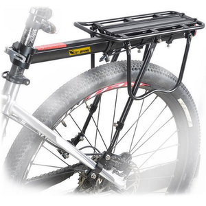 West Biking 110Lb Capacity Almost Universal Adjustable Bike Cargo Rack Cycling Equipment Stand Footstock Bicycle Luggage Carrier Racks with Reflective Logo