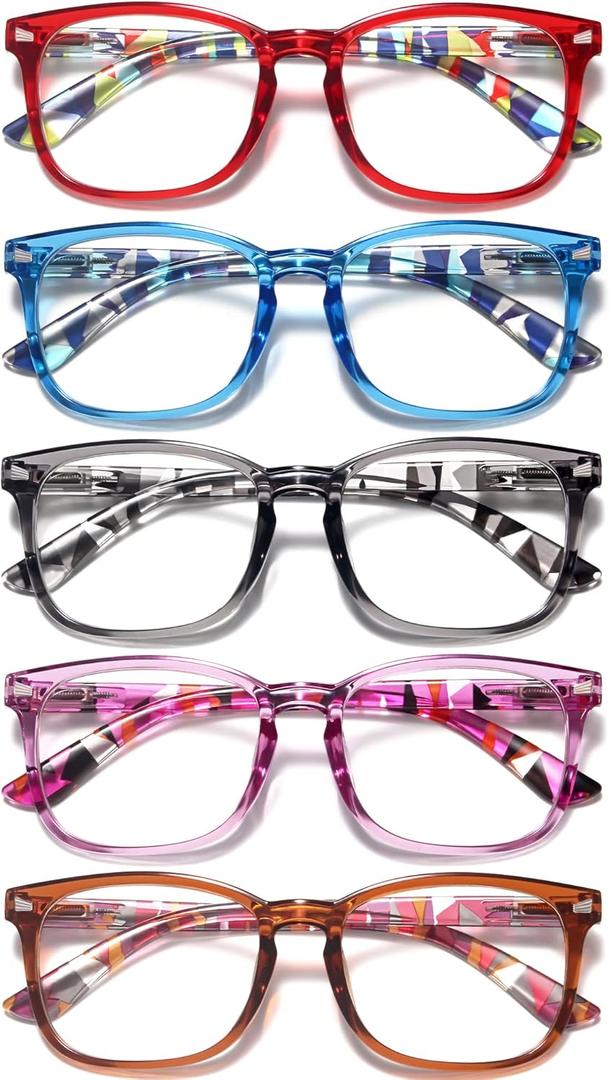 CCVOO Reading Glasses for Women/Men, Eyeglasses, Blue Light Readers for Women/Men, Computer Eye Glasses, Cheaters (B2 Mix), Magnification Strength: 0.5 x
