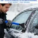 26" Snow Brush & Ice Scraper for Car Windshield and Window | 2 - in - 1 Winter Tool with Premium Bristles for Cars/SUVs/Trucks  Rotating Head, Heavy - Duty ABS | Ergonomic Foam Grip (FrostHug Blue)