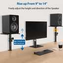 Vondynote Set of 2 Desktop Clamp Speaker Stands Short Studio Monitor Stands Height Adjustable