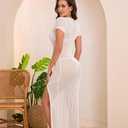 MAKABO Women's Summer Bathing Suit Beach Crochet Knit Cover Up Dress Bikini Swimsuit Coverups Vacation Outfits L