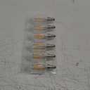 Candelabra Light Bulbs, 6W Equivalent to 60 watt, E12 LED Bulb Non-Dimmable 2700K Soft White, LED Chandelier Bulb, B10 Candle Bulbs, 90+CRI, 600LM, Cear Glass, 6 Pack