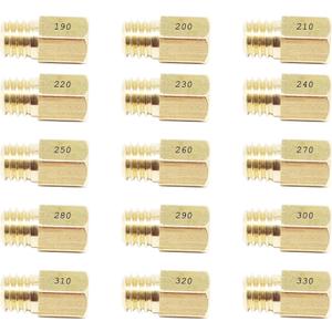 15PCS Carburetor Main Jets for MIKUNI VM/TM/TMX Carburetor 190-330
