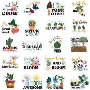 1000 Pcs Inspirational Plant Stickers Bulk Lets Grow Together Reward Stickers Motivational Decals for Prizes Incentive Chart Supplies, 20 Styles