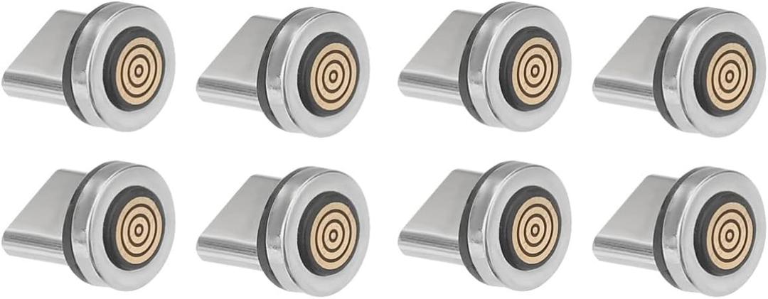 Milisten 8pcs Charging Cable - USB C to Magnetic Adapter, Magnetic USB Cable Adapter Tip, Cell Phone to Rotate Data Line, Metal (As Shown 1x2pcs)