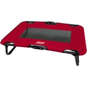 Coleman Elevated Folding Dog Cot, Medium, 20" x 30", Red