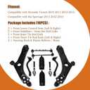 Front Lower Suspension & Steering Kit 10 PCS, Fit for Kia Sportage 2011-2013, for Hyundai Tucson 2010-2013, Control Arm with Ball Joint, Sway Bar Link, Inner & Outer Tie Rod End, Rack Bellows