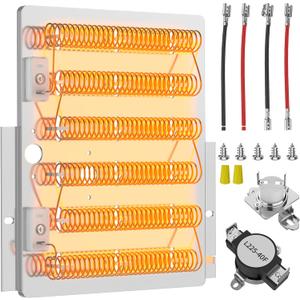 Upgraded Dryer Heating Element Kit for Speed Queen Amana Dryer Parts Replaces 503978 964p3 510329 61928 Heating Element, for Maytag Speed Queen Dryer Parts ADE3SRGS173TW01 ADE3LRGS171TW01