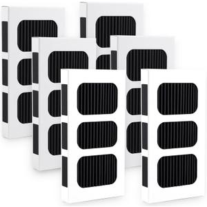 6 Pack Refrigerator Air Filter Replacement for Paultra2, Compatible with Frigidaire Pureair Ultra 2, Pure Air Ultra 2, Pureair Ultra II, Electrolux 242047805, 5303918847, 53039618847EAP12364179