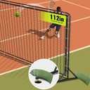 9.4ft x 7.4ft Tennis Rebounder Net, Tennis Rebounder Trainer, Multi-Sport Training Bounce Back Net for Tennis, Baseball, Lacrosse, Hockey, Softball, Pickleball, Ball, for Backyard and Indoor & Outdoor, 112"