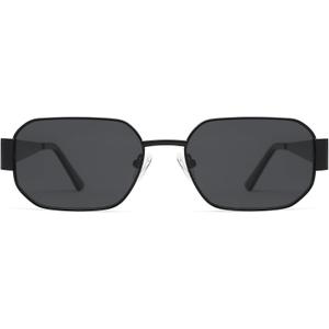 AMOMOMA Retro Rectangle Sunglasses for Womens 90s Y2k Narrow Square Sunglasses Metal Frame Polarized AM6641
