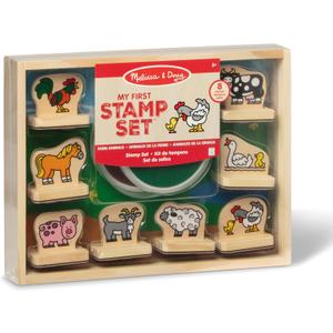 Melissa & Doug My First Wooden Stamp Set - Farm Animals