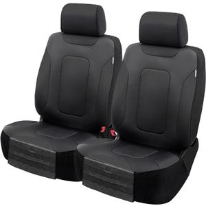 LPI Truck Colton Heavy Duty Truck Seat Covers for Front Seats, Fits Full-Size SUV or Truck, Built-in Molle Style Organizer, Semi-Custom Fit, Faux Leather, 2pcs, Black