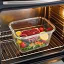 2 Pack Large Glass Storage Containers with Lids 85oz/10.5cup Big Airtight Glass Food Storage Containers for Rotisserie Chicken Watermelon Meal Prep, BPA Free, Freezer Dishwasher Oven Safe