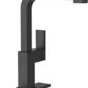 APPASO Square Kitchen Faucet Black, S304 Stainless Steel Modern Sink Faucets with Pull Out Sprayer 2 Modes, Single Handle Faucet Kitchen for RV Bar Sink