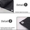 SUNLAX 3'x10' Black Balcony Privacy Screen Fence Windscreen Cover Fabric Shade Netting Mesh Cloth with Grommets UV Protection for Patio, Backyard, Porch, Railing Shield 90% (We Make Custom Sizes)