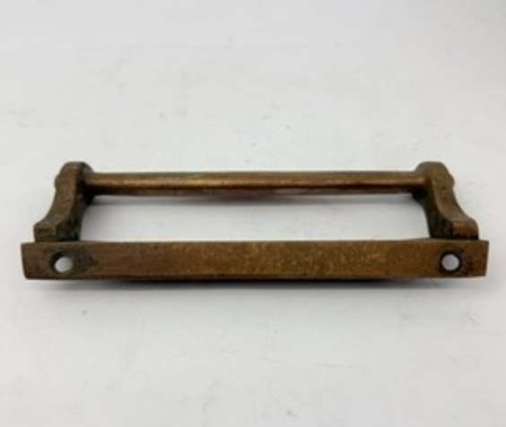 Vintage Solid Brass Door Handle Shop Pull Old Pub Art Deco 7-3/4” Length