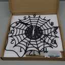 Spider Web LED Vinyl Record Wall Clock, 12 Inch 7-Color Night Lamp Decoration Home Theme Wall Art, Christmas Halloween Wall Decor for Kitchen Game Room Office Living Room, for Men Child Boy, Black