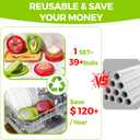 Avocado Saver & Onion Storage Set,4 Pcs Silicone Fruit Vegetable Anti-oxidation Box,Reusable Fridge Fresh Pod Food Storage,Perfect Lemons Tomato Garlic Containers