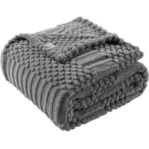 50x70 Inch Grey Throw Blanket - Soft & Fluffy Fleece, Cute & Aesthetic, Perfect for Sofa, Couch, Chair, Bed, Living Room & Bedroom, All-Season Use, Plush & Cozy Decorative Blanket