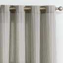 COLLACT Blue and White Striped Curtains 96 Inches Long for Living Room Chalk Striped Pattern Farmhouse Curtains Light Filtering Drapes Rod Pocket Window Curtains, W52 x L96, 2 Panels 