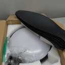 Ceiling Fans with Lights, 51 inch Modern Black Low Profile Ceiling Fan with Light and Remote App Control, Flush Mount, Quiet DC Reversible, Dim Led Ceiling Fan 6 Blade Softer Wind Indoor/Outdoor Patio