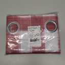 NICETOWN Christmas Valances for Windows, Grommet Top Half Window Curtains for Kitchen, Small Shade Light Block Panels, Window Valance for Bathroom, W52 x L24, Red & White, 1 Panel