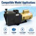 W3SP2615X20 Single Speed Pool Pump Compatible with Hayward Super Pump