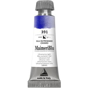 MaimeriBlu 12ml Single-Pigment Watercolor Paint - Ultramarine Light PB29 Professional Watercolor Paint - Lightfast and Transparent Watercolor Paint Tube for Artists