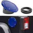 JeCar JK Fuel Filler Cover Gas Cap Aluminum Alloy Gas Tank Door Exterior Accessories for Jeep Wrangler 2007-2018 JK JKU, Blue