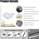 2 x Wodkwq Nursery Wall Art Sea Animal Canvas Prints Baby Girl Boy Room Decor Watercolor Paintings Pictures Cute Ocean Theme Toddler Room Decoration Set of 3 for Kids Bedroom Bathroom 12x16in Unframed